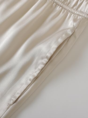 Latuza Women's Petite Satin Pajama Set Petite Size Long Sleeve Button Up Pajamas3