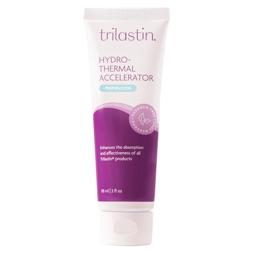 TriLASTIN Hydro-Thermal Accelerator – Warming Skin Prep Serum with Niacinamide &amp; Vitamins C, A &amp; E – Lightweight Absorption Booster for Body Creams, Oils &amp; Lotions – Fast-Absorbing Formula – 3 oz