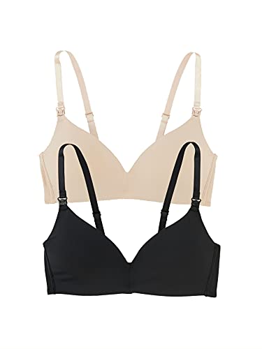 VERTBAUDETLot de 2 Soutiens-Gorge d'allaitement en microfibreLot Nude + noir100D