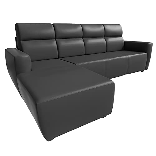 Image of Wakefit Sofa Set | 3 Year Warranty | Sofa 3 Seater, 3 Seater Sofa for Living Room, Wooden Sofa Set, 3 Seater + Left Aligned, Sofa for Living Room - Belize(Romance : Marble Grey)