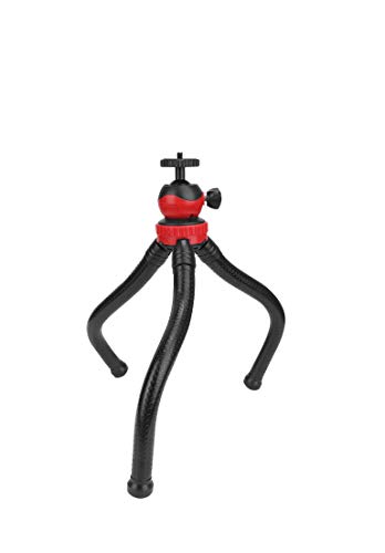 Image of Photron 33.02 cm (13 Inch) Flexible GorillaPod Tripod Octopod 800 with Ball Head & Mobile Holder for Smart Phone, Mobile Phone, Camera, GoPro, Red /Black
