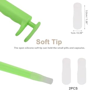 RENEWREVITAL Cat Pill Shooter, Pet Piller Gun, Easy to Use Pet Pill Dispenser with Two Silicone Tips, Dog Piller Shooter, Convenient Medication Feeder for Small Animal, Green