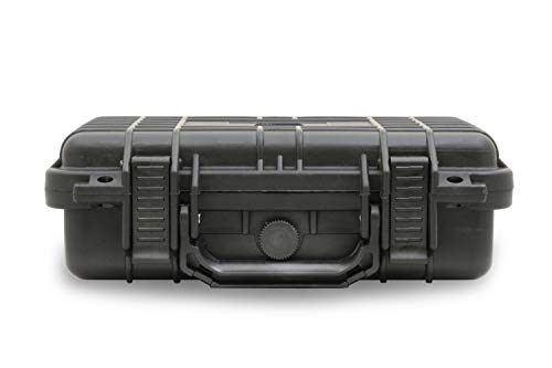 Casematix Waterproof 12 Inch Microphone Travel Case With Customizable Foam Interior, Folding Handle And Padlock Rings #TOP2