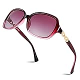FEISEDY Vintage Square Polarized Sunglasses for Women UV400 Travel Driving Fashion Arcuate Sunglasses B2526