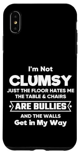 Custodia per iPhone XS Max I'm Not Clumsy Funny Sarcastic Quotes Illustration Graphic