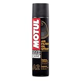 MOTUL - Spray de Aceite para Filtro de Aire en Espuma - Aerosol - Aceite Adhesivo de Color Azul - Compatible con Moto Cross, Enduro, Trial, Trail, Quads - MC Care Air Filter Oil Spray A2-400 ml