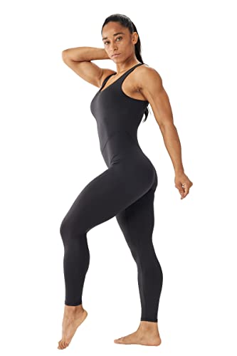 Image of LOVESOFT Workout Jumpsuits for Women Sleevesless Bodycon Backless Unitard