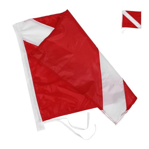 GALPADA Detachable Dive Flag with Reinforced Pole Lightweight Boat Warning Flag for Outdoor Water Activities High Visibility Safety Marker Easy to Store and Carry