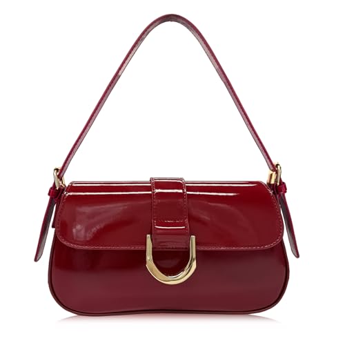 Small Shoulder Bag for Women, Red Retro Y2K Purse Trendy Crossbod...