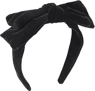 Headband for Women,WantGor Black Velvet Bow Knotted Wide Headbands Yoga Thick Hair Band Fashion Elastic Hair Accessories Vintage Turban Hair Hoops