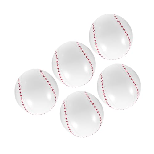 POPETPOP 5Pcs Inflatable Baseball Beach Balls Summer Pool Party for Outdoor Games Convenient Storage for Group Fun Birthday Celebrations