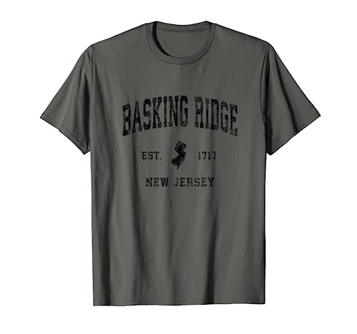 Basking Ridge New Jersey NJ Vintage Athletic Negro Deportes De Camiseta
