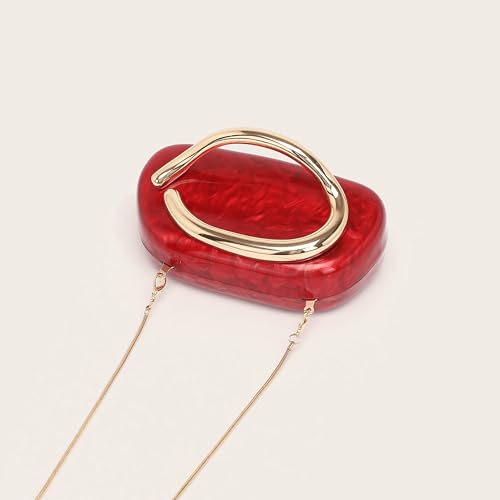 Image of Acrylic Clutch Purse for Women Marbling Evening Wedding Handbags Acrylic Shell Box Purses for Party Prom Cocktail