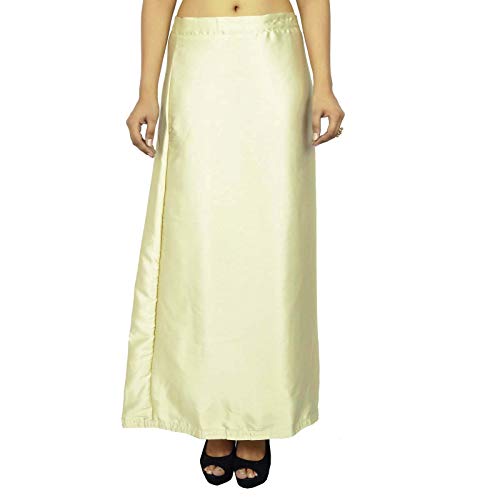 Indian Satin Silk Petticoat Bollywood Fest Inskirt Futter fur Sari thumbnail