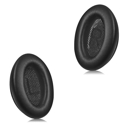 Almohadillas de repuesto para auriculares, almohadillas de cuero proteínico para auriculares Bose QuietComfort QC35, con espuma viscoelástica más suave - Negro miniatura 1