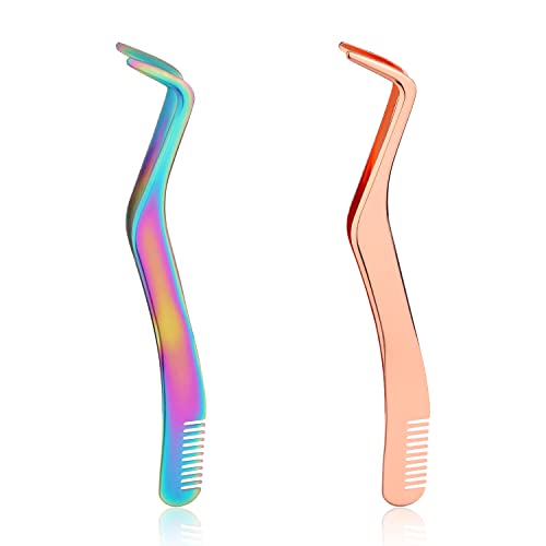 Set di 2 Pinzette per Ciglia, Pinzette per