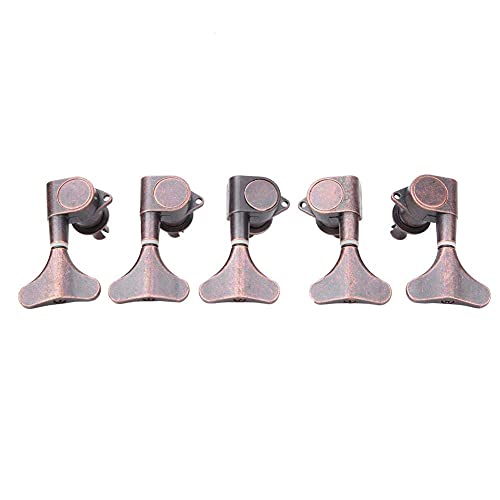 Red Copper Guitar Turning Key, 3L+2R Set Fishtail-Shaped Bass Guitar Turning Key For Guitar And Bass Accessory #TOP27