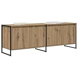 vidaXL TV-Schränk Kunsthandwerk Eiche 140 x 36 x 49,5 cm Holzwerkstoff, Wohnzimmer Design-Ideen, rechteckige Layouts, langlebige Möbeloptionen für Moderne Räume und funktionale Ästhetik