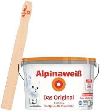 Alpinaweiß Das Original - Optimal Coverage and Rich White Wall Pa...