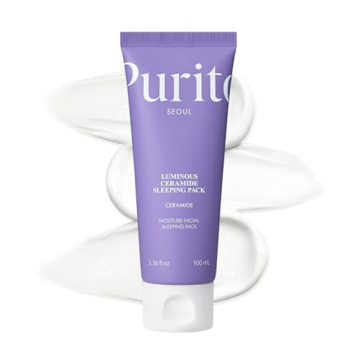 PURITO Luminous Ceramide Sleeping Pack | Overnight Recovery Cream with Five Ceramides for Dry &...
