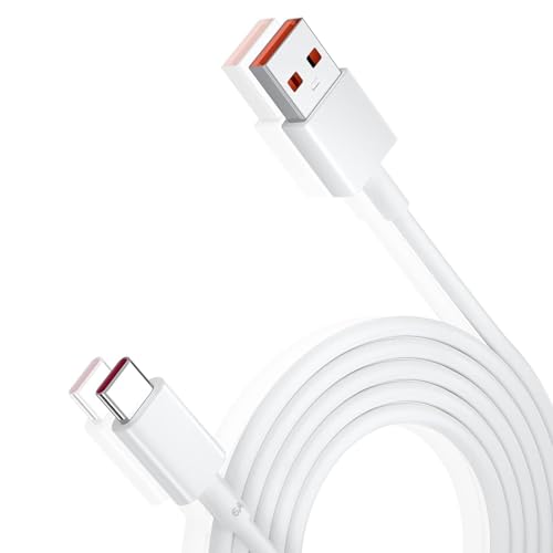 Image of 120W 6A USB Type C Cable , USB C Fast Charging Cable for Redmi 14C Note 14 13 12 11S 10 Pro for Xiaomi 14T 13T 12 Pro, Turbo Charging Cable for Xiaomi 15 14 Ultra Pad 7, POCO F7 F6 X7 M6 Pro