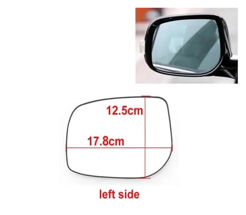 Verre de rétroviseur avec chauffage intégré et support clipsable côté gauche