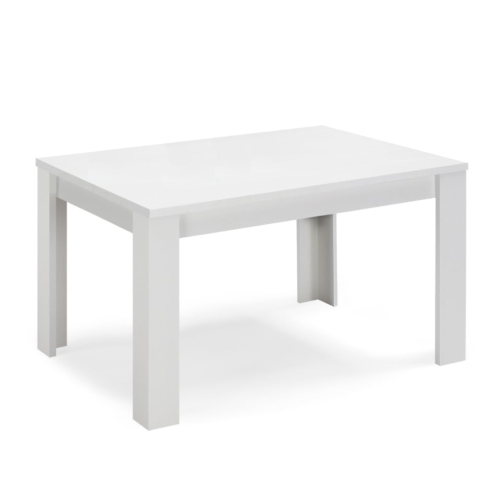 REDÒKASA Tavolo allungabile da pranzo 110x70 fino a 150 cm modello N1 MADE IN ITALY design moderno ideale per cucina, soggiorno e sala da pranzo (Bianco Frassino)