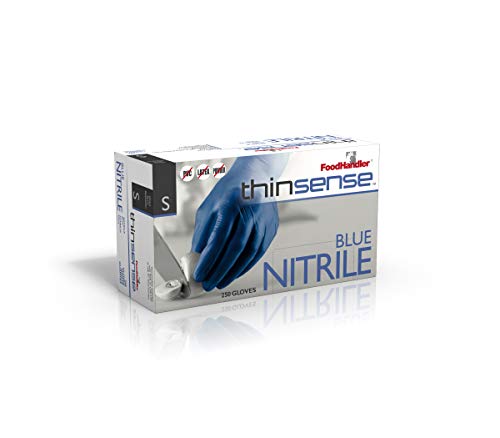 FoodHandler 103-TS12-BLU Blue thinsense Nitrile SM Electric Blue (Pack of 1000)