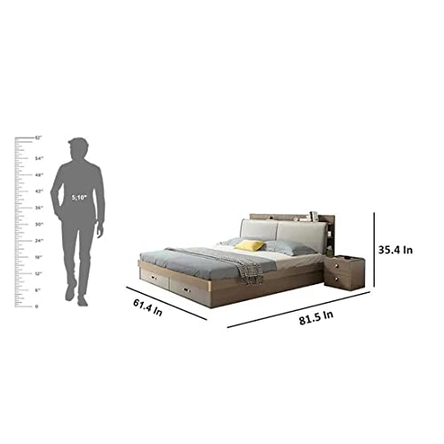 Image of Royaloak Tivoli Italian Queen Size Bed with Hydraulic and Headboard Storage
