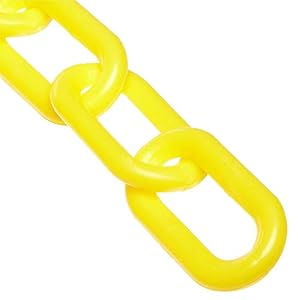Mr. Kette 51002-50 Gelbe Kunststoff Absperrkette 50'
