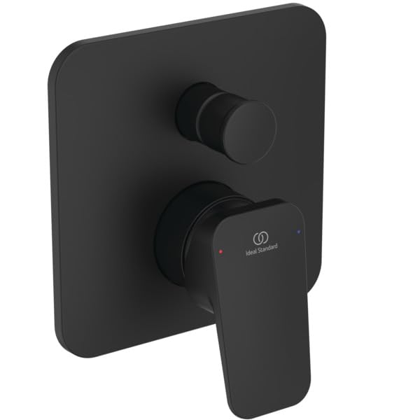 Ideal Standard - Ceraplan Concealed Single Lever Shower Mixer Tap Complete Two Way Silk Black, Black Silk - Image 2