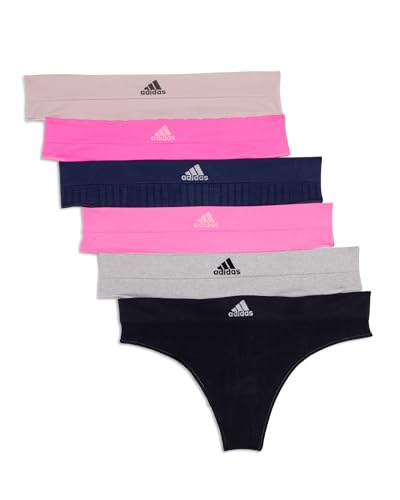 Image of adidas womens Seamless Thong Underwear 3-pack