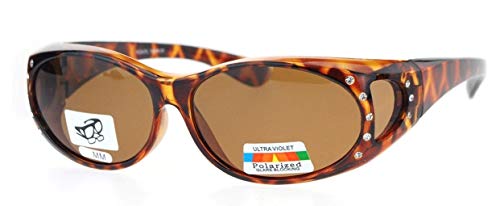 High Definition Wrap Around Shield Fit Over Glasses Sunglasses with Polarized Lenses for Women- Large
