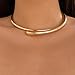 ZZQPSD Statement Chunky Collar Necklace for Women - Thick Collar Choker Necklace Chunky Gold Bold Fashion Jewelry for Women(Gold)