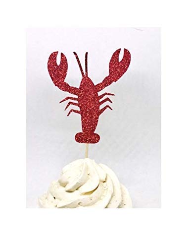 Amazon.com: Lobster cupcake toppers, lobster cupcake topper, lobster ...