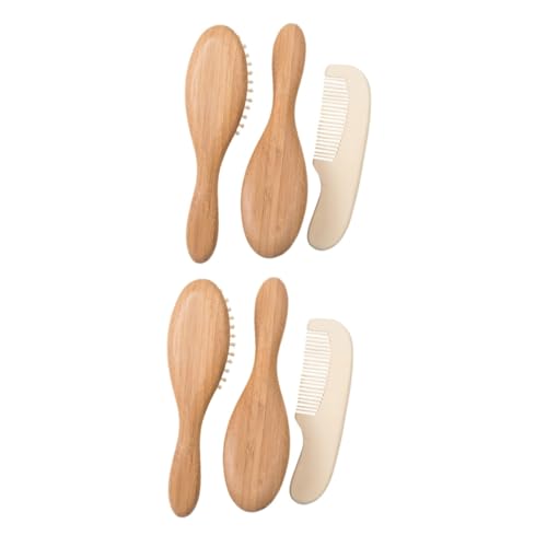 MAGICLULU 2sets Bath Brush Set for Newborns Baby Hair Brush Shower Comb Bathing Tools Cleaning Tool for Newborns 3pcs*2