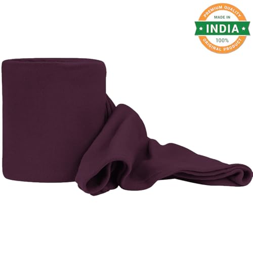 Image of Cloth Fusion Polar Fleece AC Blanket for Winter Single Bed,Soft Woolen Blanket for Travel & Sleeping (60x90 Inches, Wine)