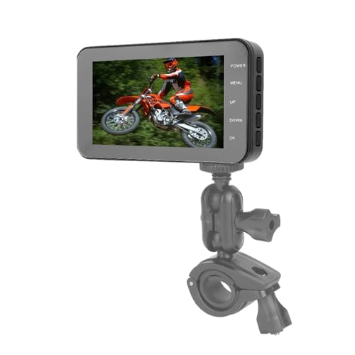 Image of Car Rearview Camera,4 Inch Motorcycle DVR 1080P Front & Rear Camera Driving Video Recorder Dash Cam