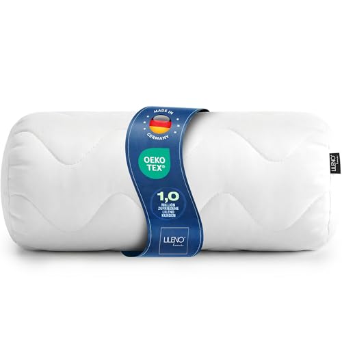 LILENO HOME Nackenrolle 15x40 – 95 °C waschbar, Oeko-Tex, Made in DE – Allergiker geeignete Kissenrolle für optimale Entspannung & Entlastung – Ideales Nackenrolle Kissen für Rücken & Nacken LILENO HOME Nackenrolle 15x40 – 95 °C waschbar, Oeko-Tex, Made in DE – Allergiker geeignete Kissenrolle für optimale Entspannung & Entlastung – Ideales Nackenrolle Kissen für Rücken & Nacken