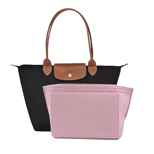 D.DUO Purse Organizer Insert, Bag Organizer for Le Pliage, Handbags Organizer Insert(Pink, Medium)
