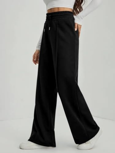 Image of Leriya Fashion Trousers for Woman | Womens High Rise High Waist Flared Korean Style |Joggers for Woman's| Track Pants for Women's Elegant for College & Events (Available in Plus Size)