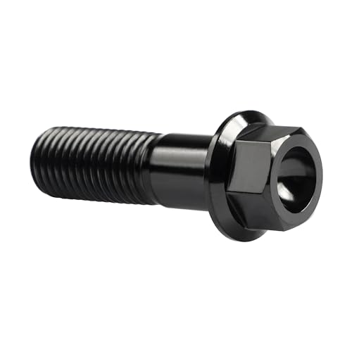 Image of Titanium Bolt M12 30 35 40 45 50 55 60 65 70 75 80 85 90mm Hex Small Flange Head for Motorcycle Car Modification Pack of 4 (M12x40mm Pitch 1.5, Black)
