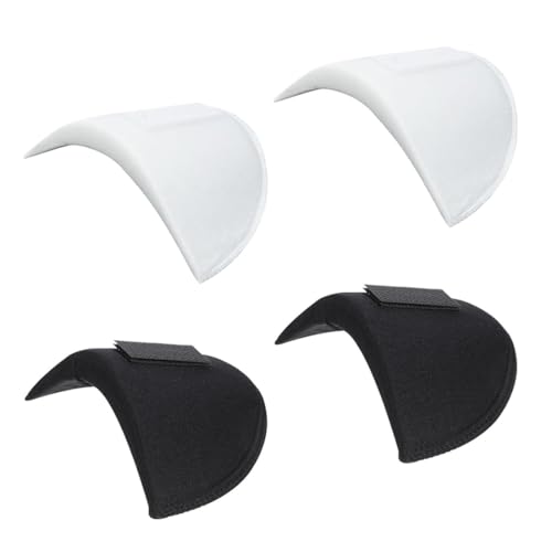 2 Paia Spalline per Vestiti, Spalline Imbottite con Velcro, Spalline Spugna Cucito Rimovibili, Spallacci in Schiuma Antiscivolo Staccabili Reutilizzabili, per Abiti Cappotti Camicie e Magliette