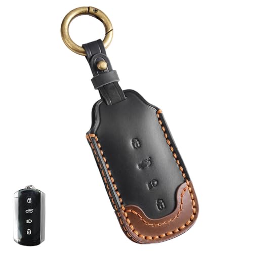 Image of keyzone Leather Key Cover for Tata Harrier, Safari, Sierra, Curvv, Curvv EV Smart Key.