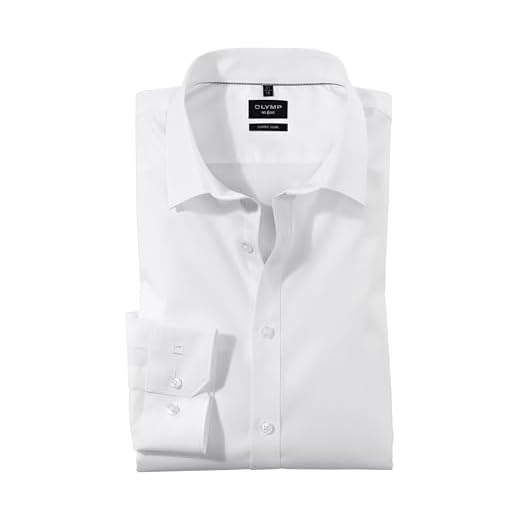 OLYMP Herren Hemd No. 6 Super Slim Fit Langarm, Weiß, 41