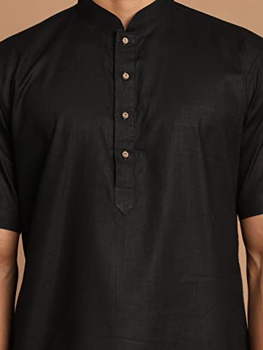 Image of VASTRAMAY Men's Cotton Linen Kurta Pyjama Set (1)