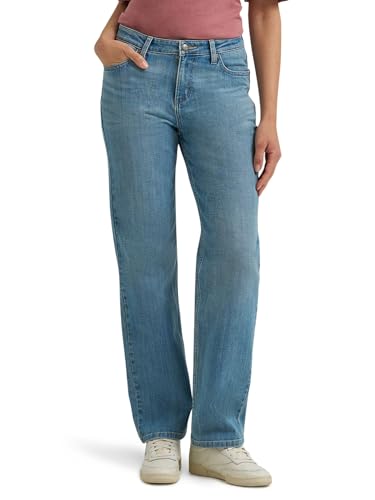 Lee Damen Legendary Relaxed Straight Jeans, Inspire Blue, 34 – Ansicht 1