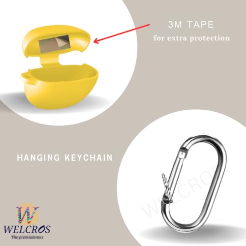 Image of WELCROS Soft Silicone Protective Case Cover for OnePlus Buds 4 (Yellow)