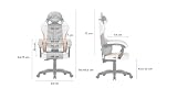 huzaro Force 2.7 ergonomiczne krzesło gamingowe, nośność 140 kg, krzesło komputerowe i krzesło biurowe z regulacją wysokości, krzesło do biurka z podparciem lędźwiowym, poduszka pod kark i
