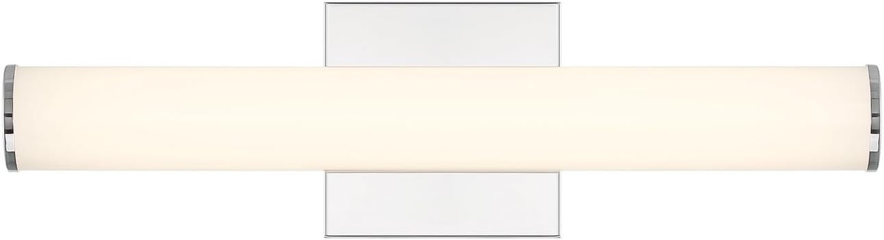 Savoy Lighting Assets 8-8888-18-CH Colt Bathroom Vanity Wall Light, Integrated LED 20 Watt, 5" H x 18" W, Chrome